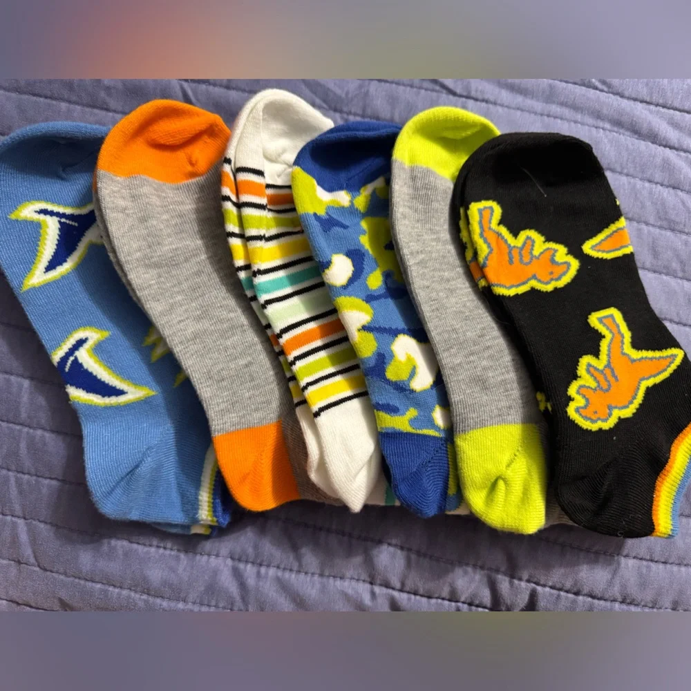 Toddler Cat & Jack No Show Socks - 6 Pack Large 3-10